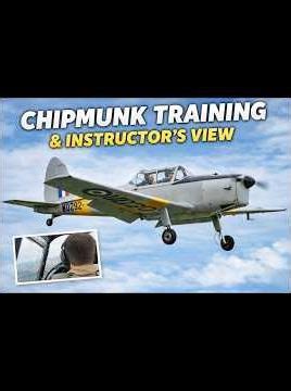 Instructors view training in the Chipmunk - landing and touch & go #aviation #history #teaching