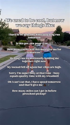 5.4K views · 29 reactions | We used to be cool… now we’re planning bedtime around long runs and scheduling life around our training blocks ‍♀️ Which one of these have you actually said out loud? Be honest  Comment “RELATABLE” if this feels  Credit: motherhood_running ✅ Follow for more Running Content! #RunYourState #Running #Run #Runner #Fitness #RunningMotivation | Running Motivation | Facebook