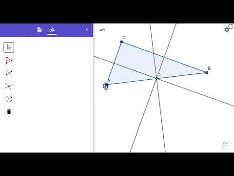 Using the PERPENDICULAR BISECTOR Tool: GeoGebra Beginner Exercise 9