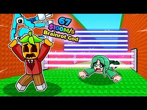 Jump through lasers to save brainrots in Roblox!