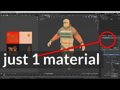 Blender: How to Combine All Materials Into 1 (Answer: Replace with UV Map/Texture)