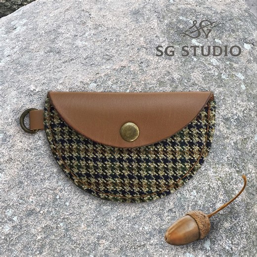 Cool Wallet Women, Tweed and Leather Wallet, Minimalist Wallet, Headphone Holder, Coin Holder, Custom Holder, Personalized Gift for Her - Etsy