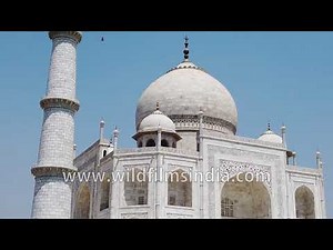 Taj Mahal an immense mausoleum of white marble built in Agra