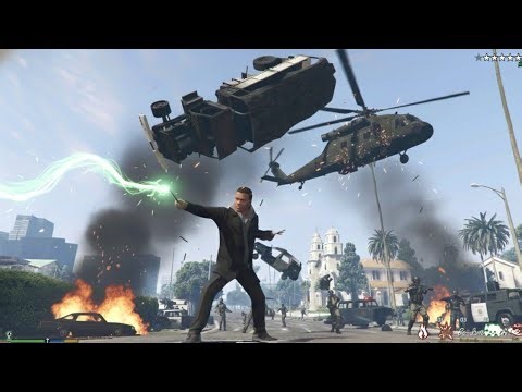 GTA 5 - What If Franklin Got Harry Potter's Wand | Ten Star Wanted Level Rampage