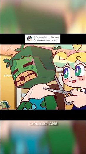 UN CAMBIO DE LOOK PARA EL ZOMBIE DE MINECRAFT 🧟✂️ - Créditos: GHS - #shorts