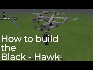 Minecraft tutorial - How to build black Hawk helicopter (Simple)
