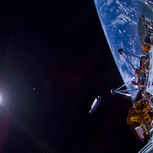 Intuitive Machines IM-1 Mission Nova-C Lunar Lander Snapped These Photos of Earth from Space