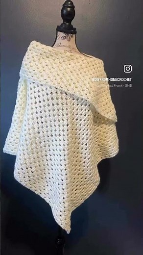 Crochet poncho tutorial | how to crochet easy for beginners #poncho #crochetponcho #crochet
