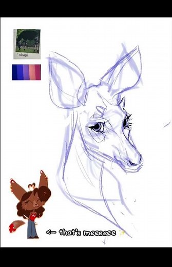 Drawing a fursona using random animal generators! #anthro #furry #drawingprocess #trending #fursona