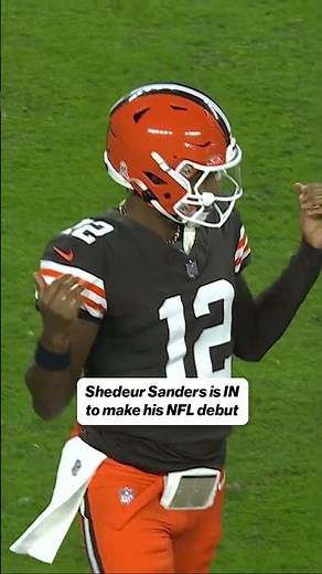 Shedeur Sanders makes his NFL debut 🚨 #shedeursanders #browns #NFL #football