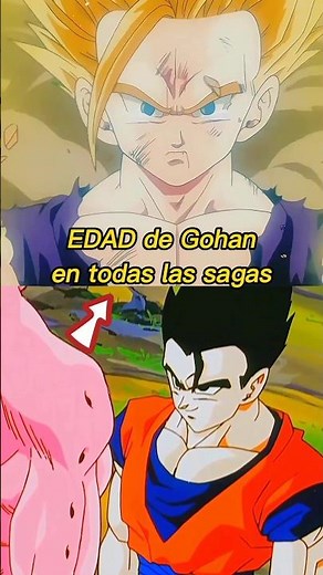 La EDAD de Gohan en TODAS LAS SAGAS 🤯 #dragonball #gohan