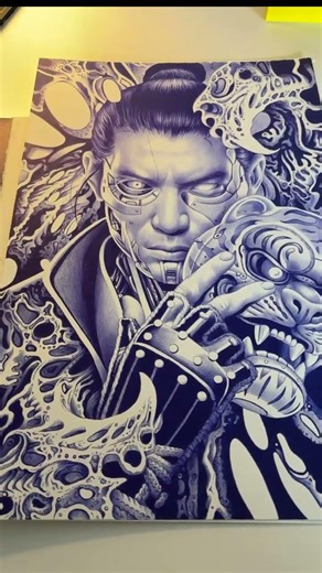 If you want to be a tattooer first try ballpoint pen #art #ballpointpen