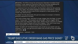 Fact or fiction: Trump executive order bans gas price signs?