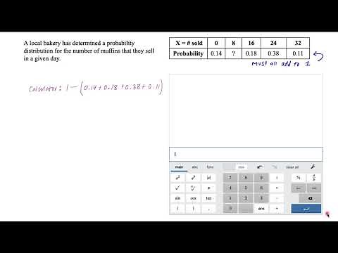 Find missing value in probability distribution table - MyOpenMath Homework