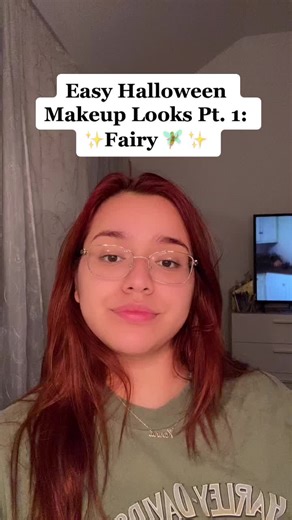 yes that is vampire diaries in the background 😭 #halloween #easyhalloweenmakeup #fairy #fairy makeup