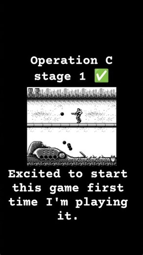Operation C Stage 1! 🔥 The Game Boy Contra adventure begins! 🎮 #RetroGaming