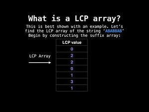 Longest Common Prefix (LCP) array