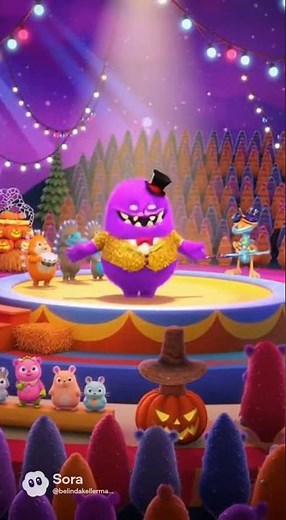 happy monster band birthday circus fair if full swing