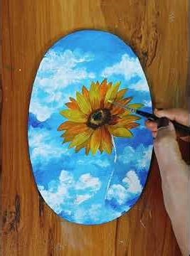 How to Paint Sunflower/ Acrylic sunflower Painting #shortsfeed