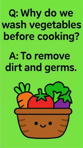 Why Do We Wash Vegetables Before Cooking? 🥕💧 | Cooking Q&A #Shorts