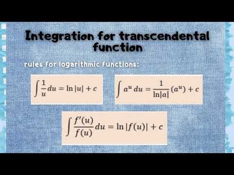 Differentiate and integration of transcendental functions