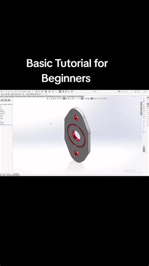 Basic Tutorial for Beginners #solidworkstutorial #caddesign #foryoupage #creative #mechanicalengineering