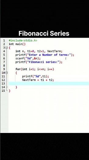 Fibonacci Series #coding #programming #learning #trending #viral