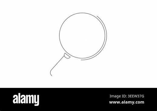An animated outline icon of an open padlock within a magnifying glass, symbolizing security, access, and investigation Stock Video Footage - Alamy