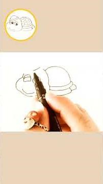 How to Draw A tired and cute Turtle (Easy) 🐢