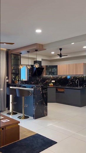 Ultra Modern Luxury Kitchen With Bar Setup! 😍🔥