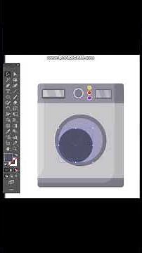 Tutorial on how to create a washing machine illustration in Adobe Illustrator