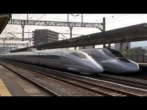 500系ひかり441号 レールスター追い抜き 東広島駅 【Shinkansen 500 series Hikari】