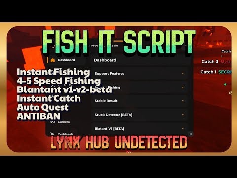 [LYNX HUB] FISH IT SCRIPT NO KEY! SHAKE BYPASS & INSTANT CATCH