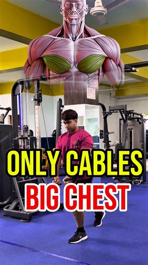 Flat Chest? 3 Cable Exercises to Hit Upper, Mid, and Lower Chest! (No Bench) #chest #workouttips