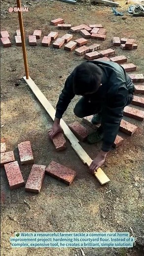 How to Make a DIY Compass for Perfect Brick Circle! | Amazing Farm Hack