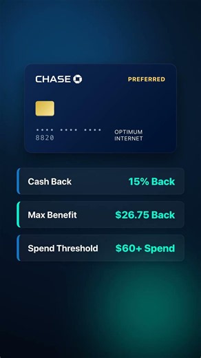 15% Cash Back on Optimum with new Chase Offer!