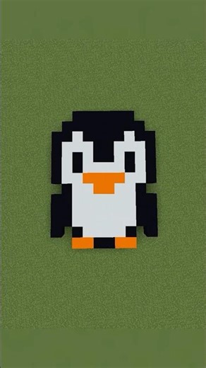 How to build a Penguin pixel art in Minecraft 1.21.11