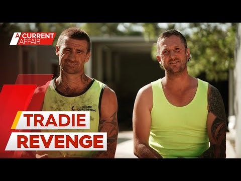 Tradies tear up concrete in revenge for alleged unpaid bill | A Current Affair