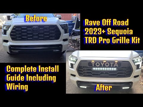 How to install Rave Off Road TRD Pro Grille Conversion Kit On 2023 + Toyota Sequoia Tundra