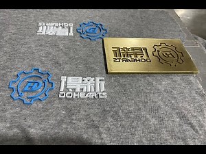 Full Automatic jeans/hats/clothing 3d silicone logo/label embossing machine for fabric/garment