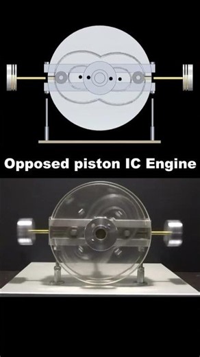 Understanding the Opposed Piston IC Engine Mechanism #shortsyoutube