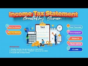 AUTOMATIC SALARY STATEMENT | INCOME TAX STATEMENT| FORM 16 | EXCEL | FY-2023-2024 AY-2024-2025