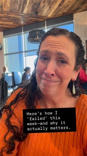 Naomi Hall Burnout Barista on Instagram: "I failed this week. Repeatedly. 😅 Let me count the ways👇 • Went straight from a speaking engagement to karate… and realized I forgot my gi 🤦🏻‍♀️ • Backed into an I-beam in a parking garage (I hate parking garages). Thankfully, no damage. • Spilled coffee grounds ALL over the counter and floor while trying to make my coffee ☕️ • Forgot to follow up with a potential client two weeks after Christmas (oops). And most of this happened within 24 hours. I c