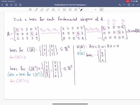 Finding Bases for the Four Subspaces