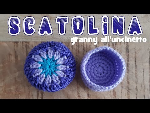 Scatolina granny all'uncinetto