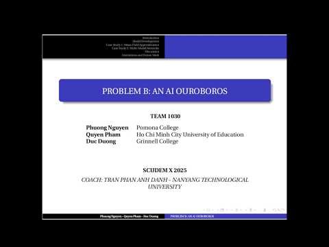 SCUDEM X 2025 - Problem B: Team 1030