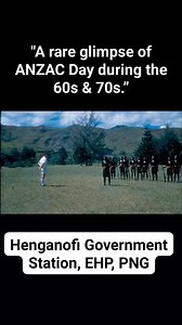 A piece of history dating back to the 60s and 70s. ANZAC Day parade in Henganofi, Eastern Highlands Province, Papua New Guinea. 🕊️ This rare moment captures the heart of unity and remembrance in the Eastern Highlands 🇵🇬🇦🇺. #ANZACDay #PNGHistory #Henganofi #ColonialEra #PacificHistory #EHPHistory | Simeon Bangkuama
