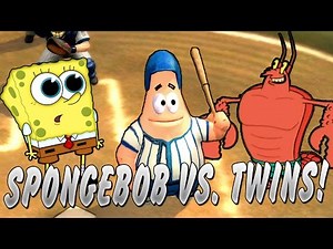 CAN THE SPONGEBOB SQUAREPANTS CAST BEAT THE TWINS?! Nicktoons MLB Knockout Gameplay