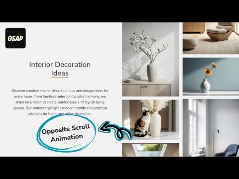 Two Column Opposite Vertical Scroll Effect | GSAP ScrollTrigger & ScrollSmoother #gsap