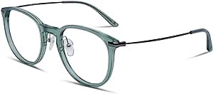 Muse X Hilary Duff Susan Readers, Designer Reading Glasses for Women, Prescription Glasses Magnification Strength (Power): +2.5, Clear Green